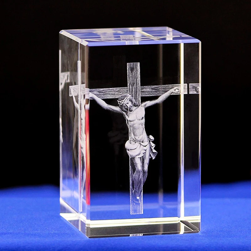 

Jesus Crystal Jesus Catholic Statue Figurines Inner Engraver Jesus Shepherd Christian Crafts Decorations For Home Christmas Gift