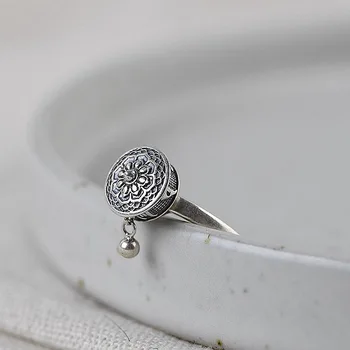 

Retro couple ring male simple personality angel and evil ring silver plated open student ring for men and women