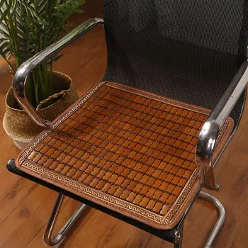 

Summer Mahjong Mat Seat Cushion Office Computer Chair Bamboo Mat Non-slip Cushion Car Bamboo Cool Mat Back Cushion Non-slip