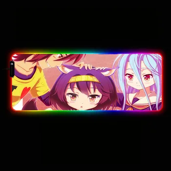 

MRGBEST No Game No Life Anime Large Mouse Pad Computer Gaming Mousepad Anti-slip Natural with Locking Edge Gamer Big Mouse Mat
