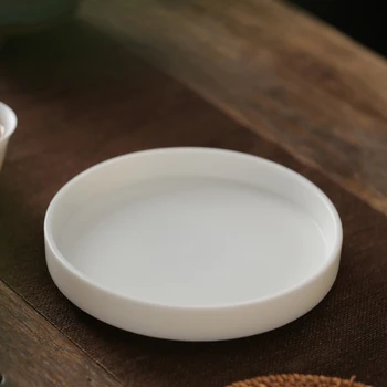 

2Pcs Movable Plant Pot Round Ceramic Flowerpot Cork Base Drip Tray Garden Balcony Tool for Succulent Flower