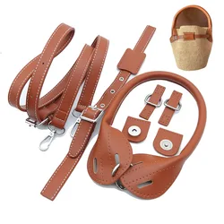Diy Handmade Backpack Bag Accessories With Bags Strap Bottom Drawstring Bunches Leather Handles For Women Handbag Crochetbag