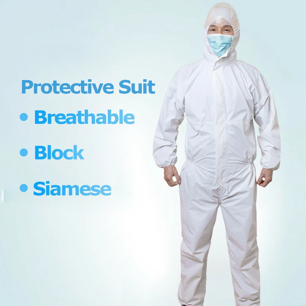 PPE Coverall Hazmat Suit Protection Protective Disposable Anti-Virus Clothing Disposable Isolation Hospital Safety Clothing