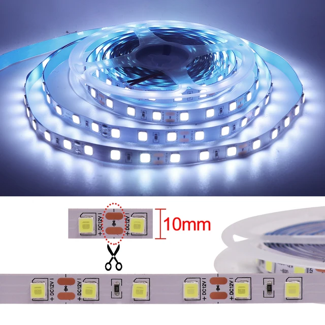 Bande LED 12V 14,5W/m DC SMD5050 60LED/m 5m série IP20 PRO