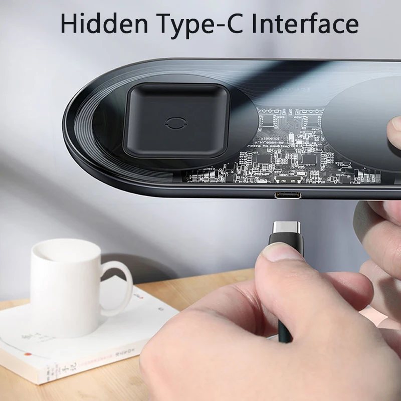 Buy Baseus Qi Wireless Charger For Airpods iPhone 11 Pro Max Xs X Dual 15W Fast Wireless Charging Pad For Samsung Induction Charger