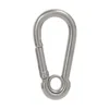 Stainless Steel D Shape Carabiner Outdoor Camping Climbing Snap Hook Clip Lock Spring Buckle Keychain Fishing Hiking Backpack