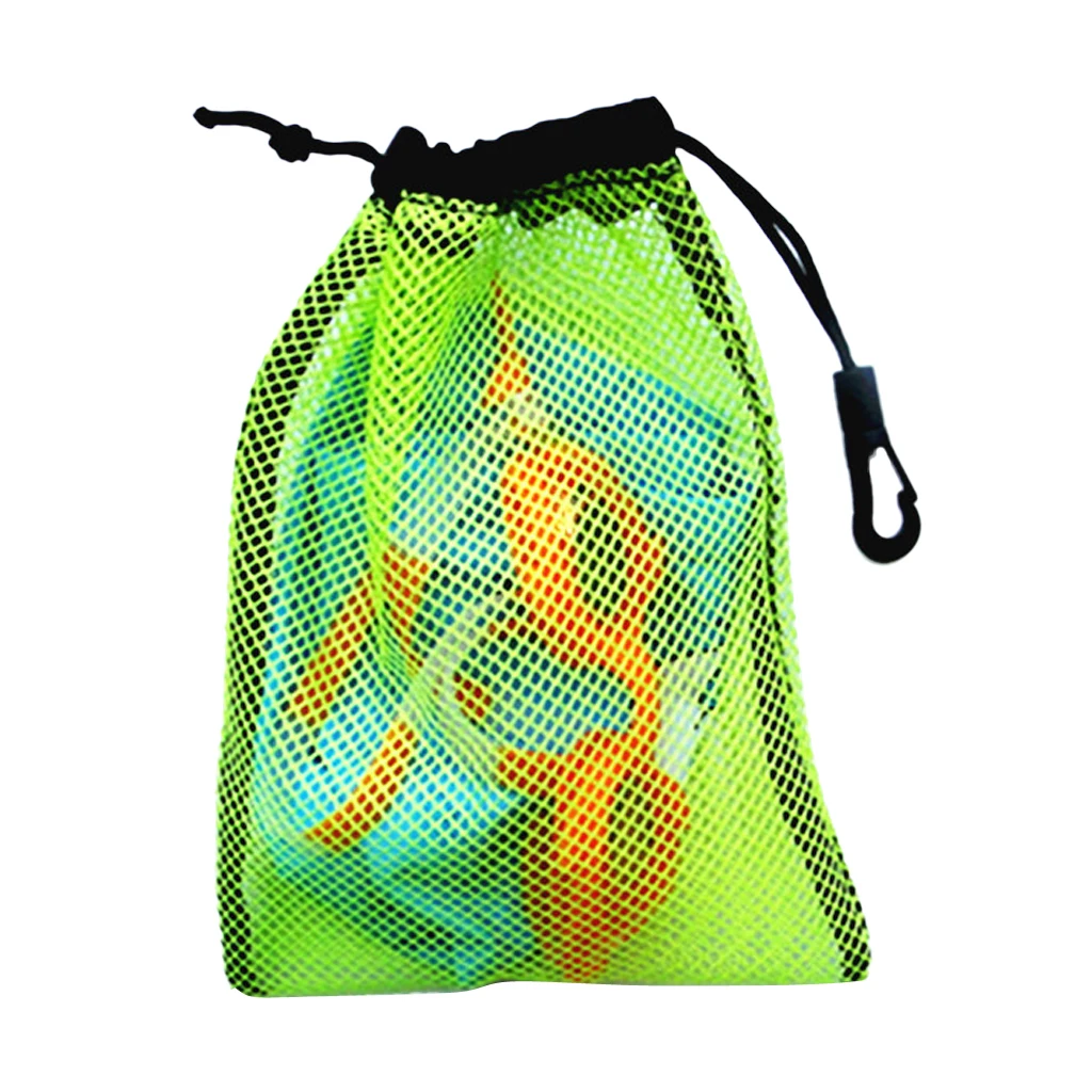 2pcs Mesh Equipment Bag W/ Drawstring For Swimming Beach Diving Travel Gym
