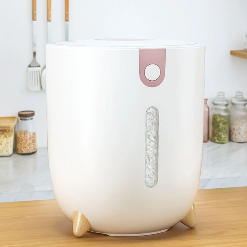 

Диспенсер для риса с мерной чашкой, семейная коробка для хранения 20 кг, Большой Кухонный Контейнер для хранения зерна, бытовой рис