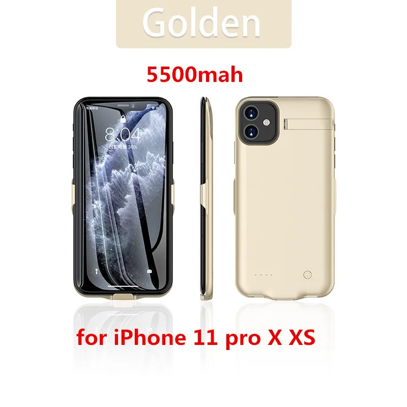5500 мАч чехол для зарядного устройства для iPhone 11 pro X XS 6000 мАч чехол для внешнего зарядного устройства чехол для iPhone 11 pro max XR - Цвет: For 11 pro X XS