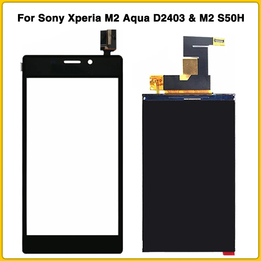Новый сенсорный ЖК экран M2/D2403 для sony Xperia M2 Aqua D2403 и S50H D2303 D2305 дисплей дигитайзер