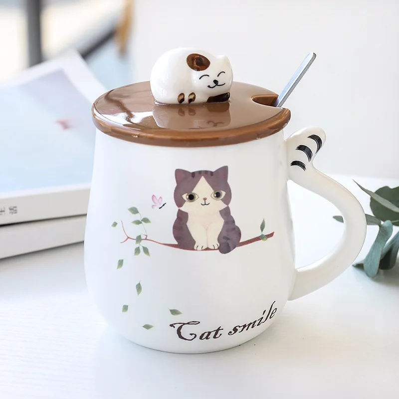 Creative Cute Cartoon Animal Hot Mug 250ml Tea Cup Milk Coffee Cup Kitchen Fruit Juice Cat Ceramic Drinkware Gift Coffee Mug