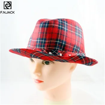 

Hats for Sale personality Fisher hat Scottish cloth fisherman hat with spikes Hiking hat Buckethat Hip Hop Bucket hats Punk hat