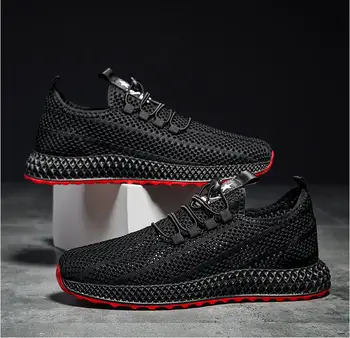 

2020 New Men Shoes Summer Sneakers Breathable Casual Shoes Fashion Lace Up Man Mesh Flats Shoe Lightweight Walking Shoes QXY-071