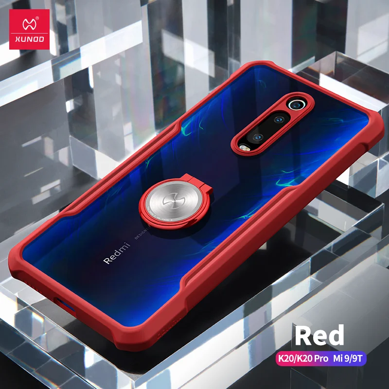 Red - with ring XUNDD противоударный чехол для телефона для Redmi K20/K20 pro защитный Xiaomi 9 t/9 t pro с подушкой безопасности Beetle - Цвет: Red - with ring