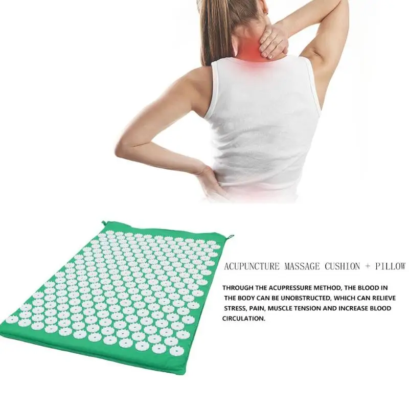 Durable Yoga Mats Portable Delicate Design Acupuncture Massager Cushion Body Back Pain Stress Relieve Fitness Spike Mat