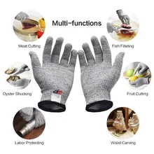 

2pcs Grade Level 5 HPPE Cut-resistant Gloves Anti Cutting Safety Gloves For Kitchen Garden Woodworking Construction Gardening