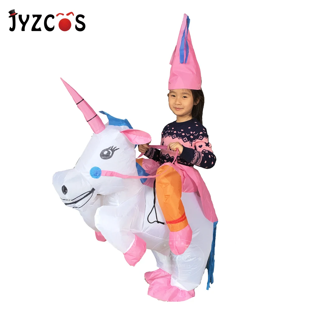 JYZCOS надувной костюм единорога для взрослых и детей радужные костюмы на Хэллоуин