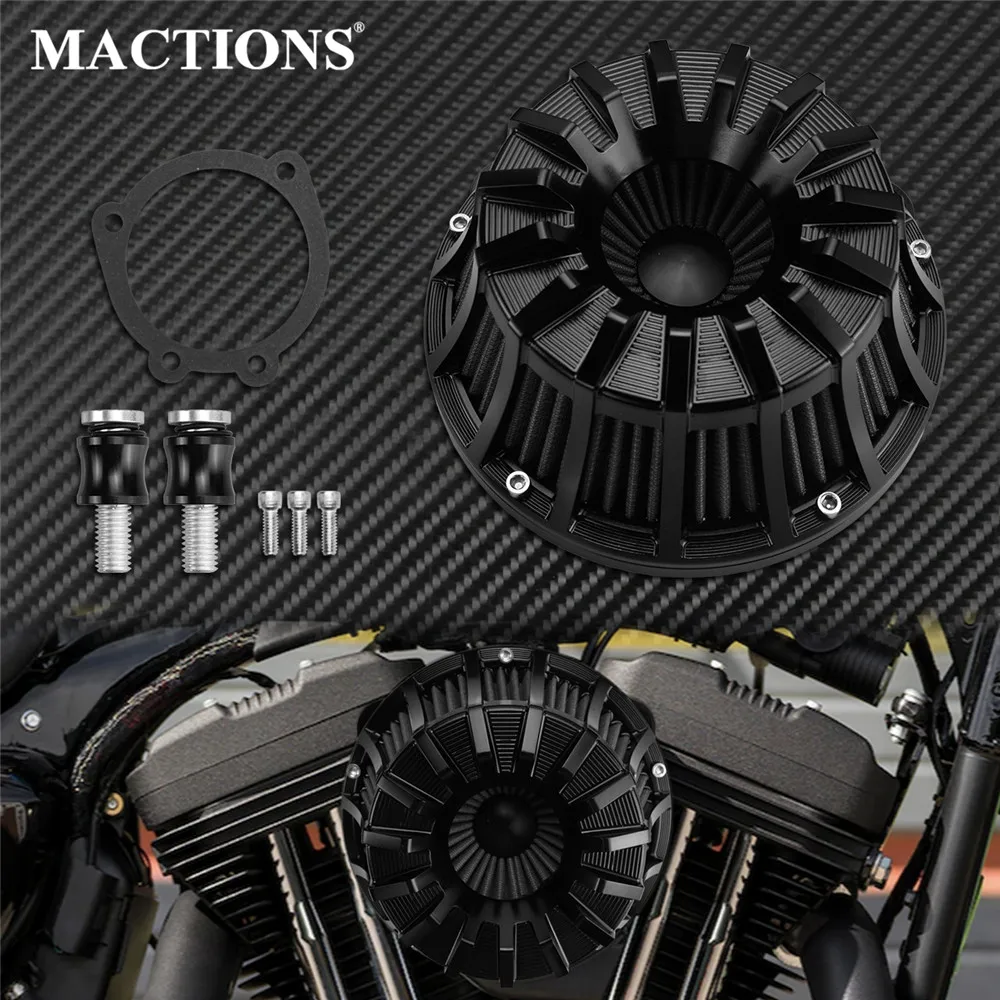 Motorcycle Air Filter CNC Air Cleaner Black For Harley Sportster XL Touring Road King Dyna Street Glide Softail Electra Glide