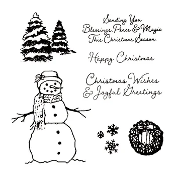 

New 2020 Metal Cutting Dies and Scrapbooking For Paper Making Merry Christmas Kids Snowman Embossing Card Clear Craft Stamps Set
