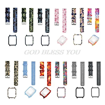 

1Set Soft Silicone Watchband Wrist Strap Hard PC Protective Case Shell Skin Protector for Xiaomi Huami Amazfit Bip Bit Youth Sma