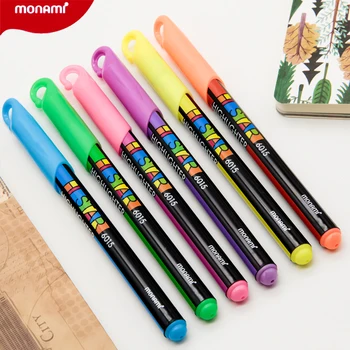 

6pcs Shimmer Novelty Hook Cap Highlighter Pen Rainbow Colors Marker Liner Draw Paint Kid Gift Office School Student Supply H6118