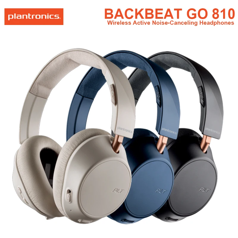 Беспроводные Активные шумоподавляющие наушники Plantronics BACKBEAT GO 810 с поддержкой