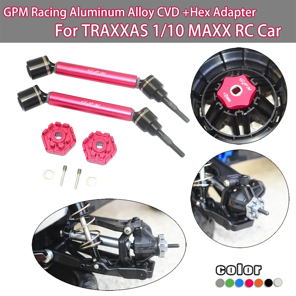GPM гоночный алюминиевый сплав CVD + шестигранный адаптер для TRAXXAS 1/10 MAXX