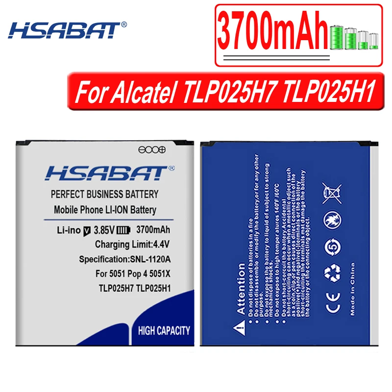 Аккумулятор HSABAT TLP025H7 TLP025H1 3700 мАч для батарей Alcatel OneTouch POP 4 OT-5051X 5051X 5051M 5051D 5051J |