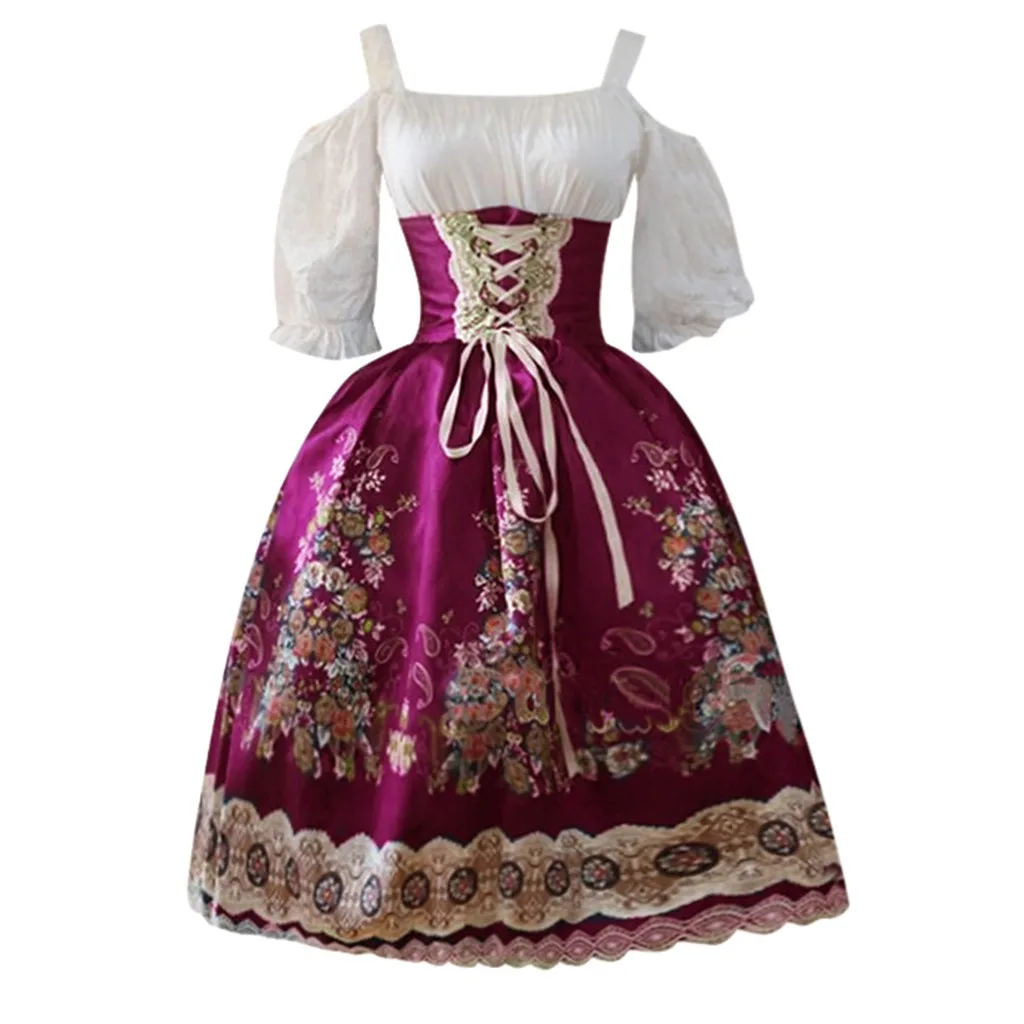 

JAYCOSIN Retro Square Collar Midi Dresses Fashion Women Vintage Gothic Casual Cute Lace Court Princess Patchwork Dress vestidos