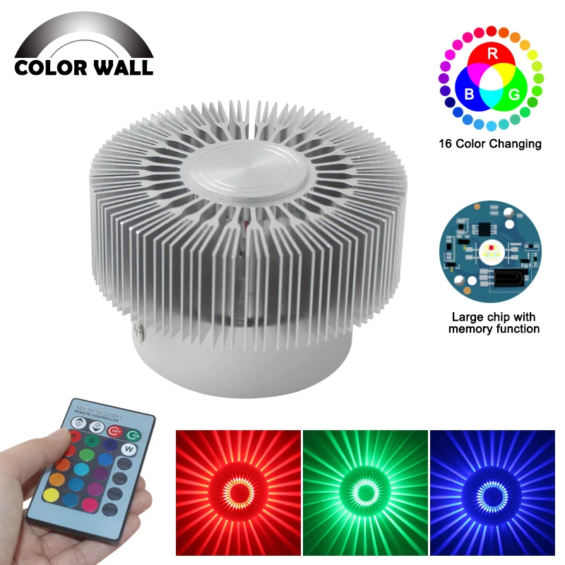 Креативная Светодиодная потолочная лампа 3 Вт RGB с подсолнухом AC85-265V праздничное