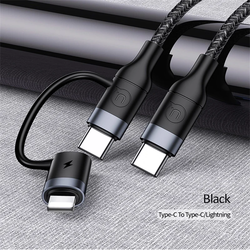 Кабель USB type-C для освещения iPhone 8 11 Pro Max 2 в 1 PD Быстрая зарядка type-C для type-C кабель синхронизации для Lightning-USB C - Цвет: 2 Type C with 8 Pin