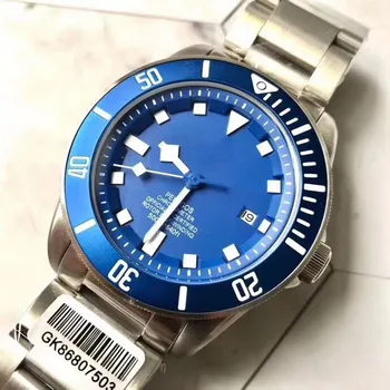 

Silver U1 Factory Luxury Brand AAA watch Blue bezell crystal Men automatic sweeping movement Watches Tur-do 05