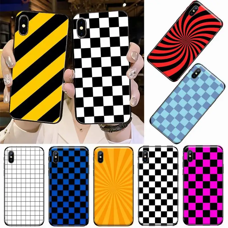 

Checkerboard Checkered fashion Phone Case for iPhone 11 12 pro XS MAX 8 7 6 6S Plus X 5S SE 2020 XR