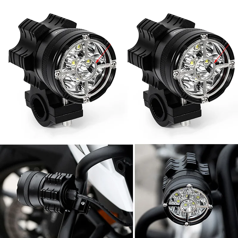 Phare LED 7" + Antibrouillards 4.5" Pour Harley Touring - Chromé - 100W - Certifié DOT/SAE - Neuf