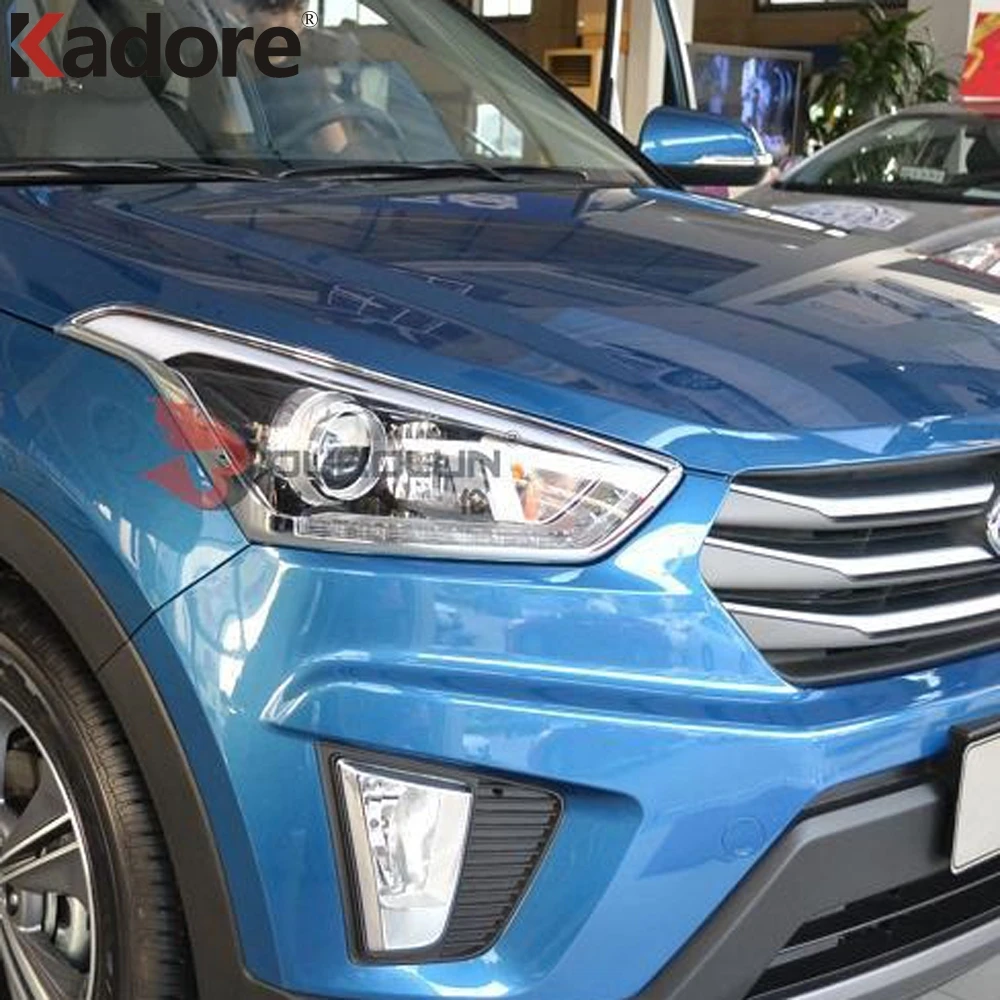 Хромированный налобный фонарь для Hyundai Cantus Creta ix25 2014 2017 2018 2019|Хромирование| |