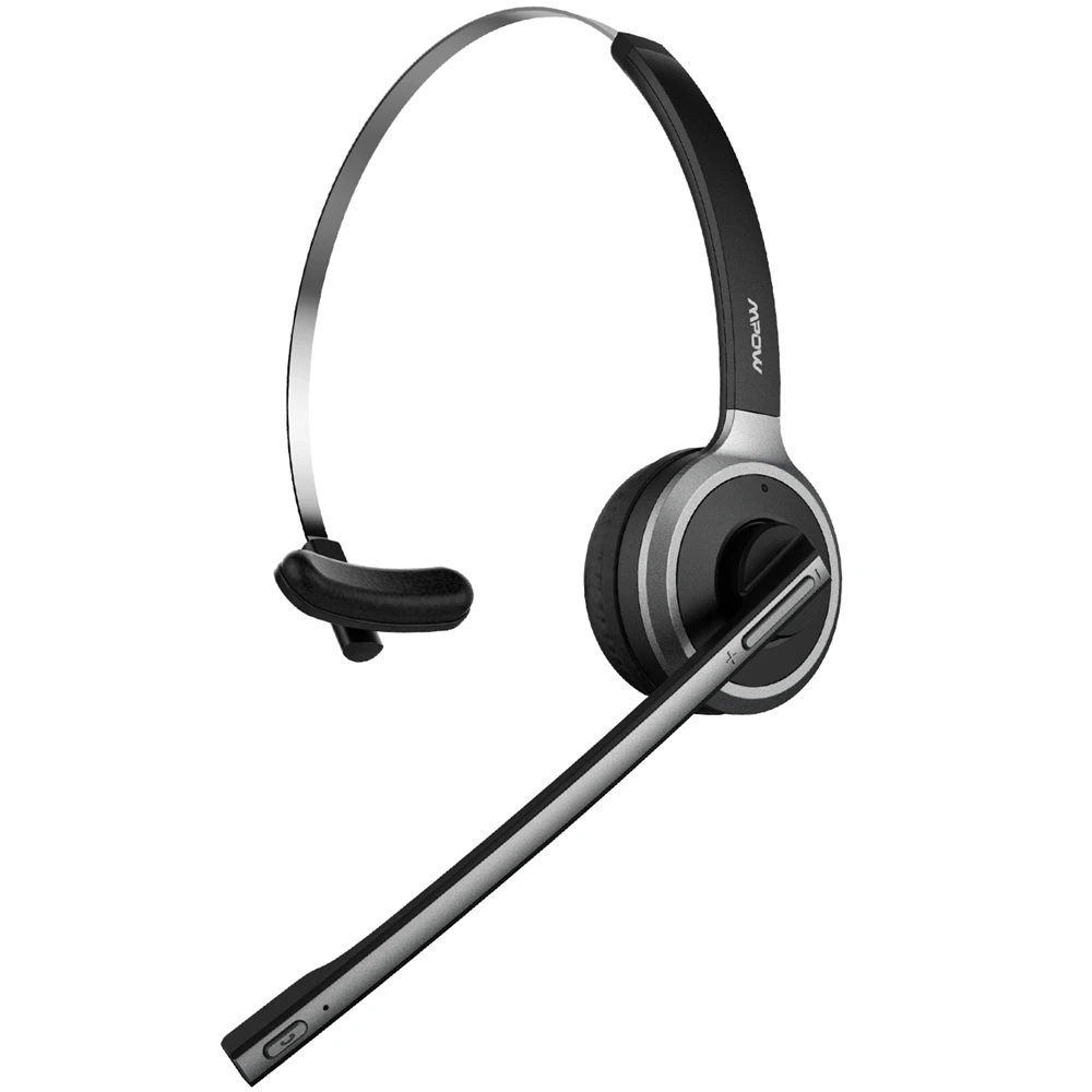 Black Mpow M5 Bluetooth 4,1 гарнитура Беспроводные наушники с шумоподавлением с кристально чистым микрофоном для водителя грузовика/водителя - Цвет: Black