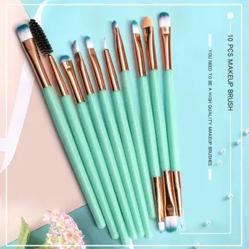 

Portable 10pcs/set Professional Eye Makeup Brush Eyeliner Shadow Brow Tool Kit Women Eye Makeup Cosmetics