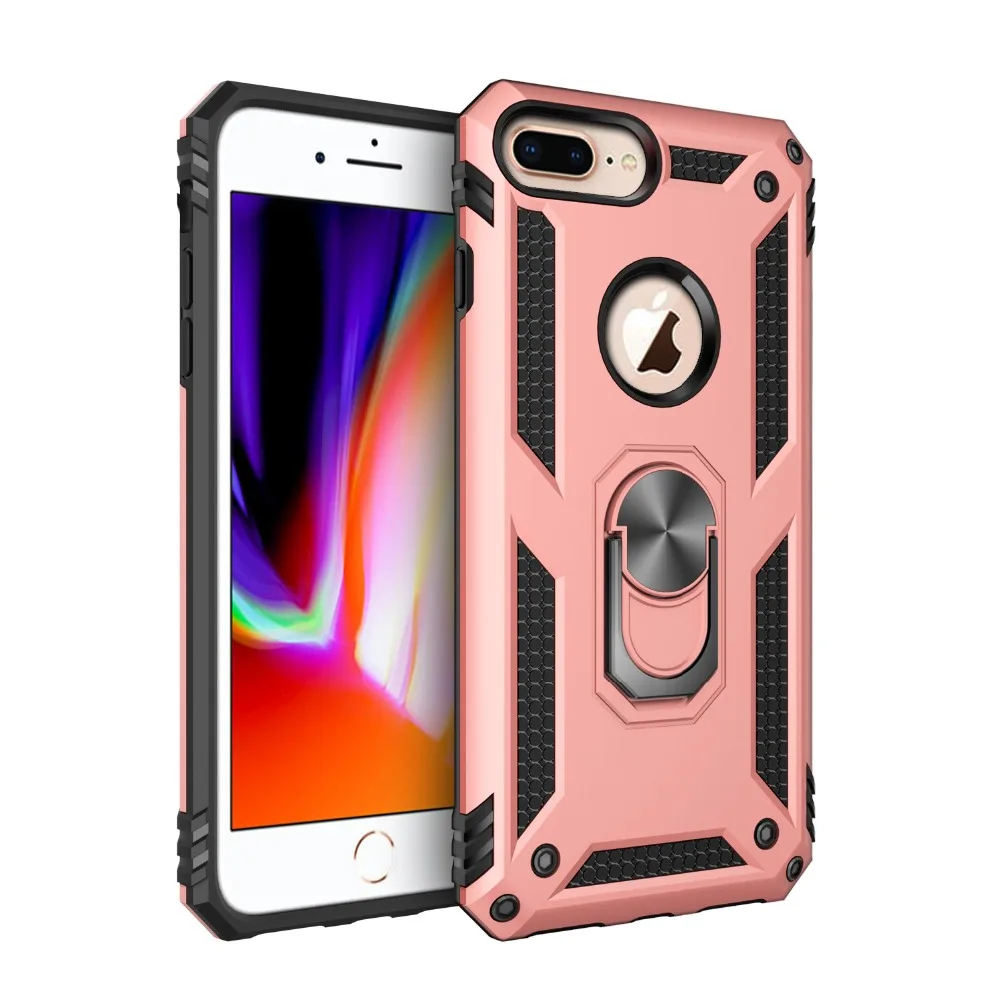 10 шт./партия Броня противоударный телефон чехол для iPhone 6 6S 7 8 Plus X XS Max XR 11 Pro Max с автомобильным кольцом кронштейн