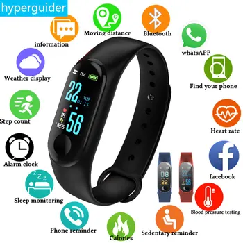 

hyperguider M3 Smart Band Wristband Heart Rate Activity Fitness Tracker Smart Band Smart Bracelet M3 Sport Smartwatch