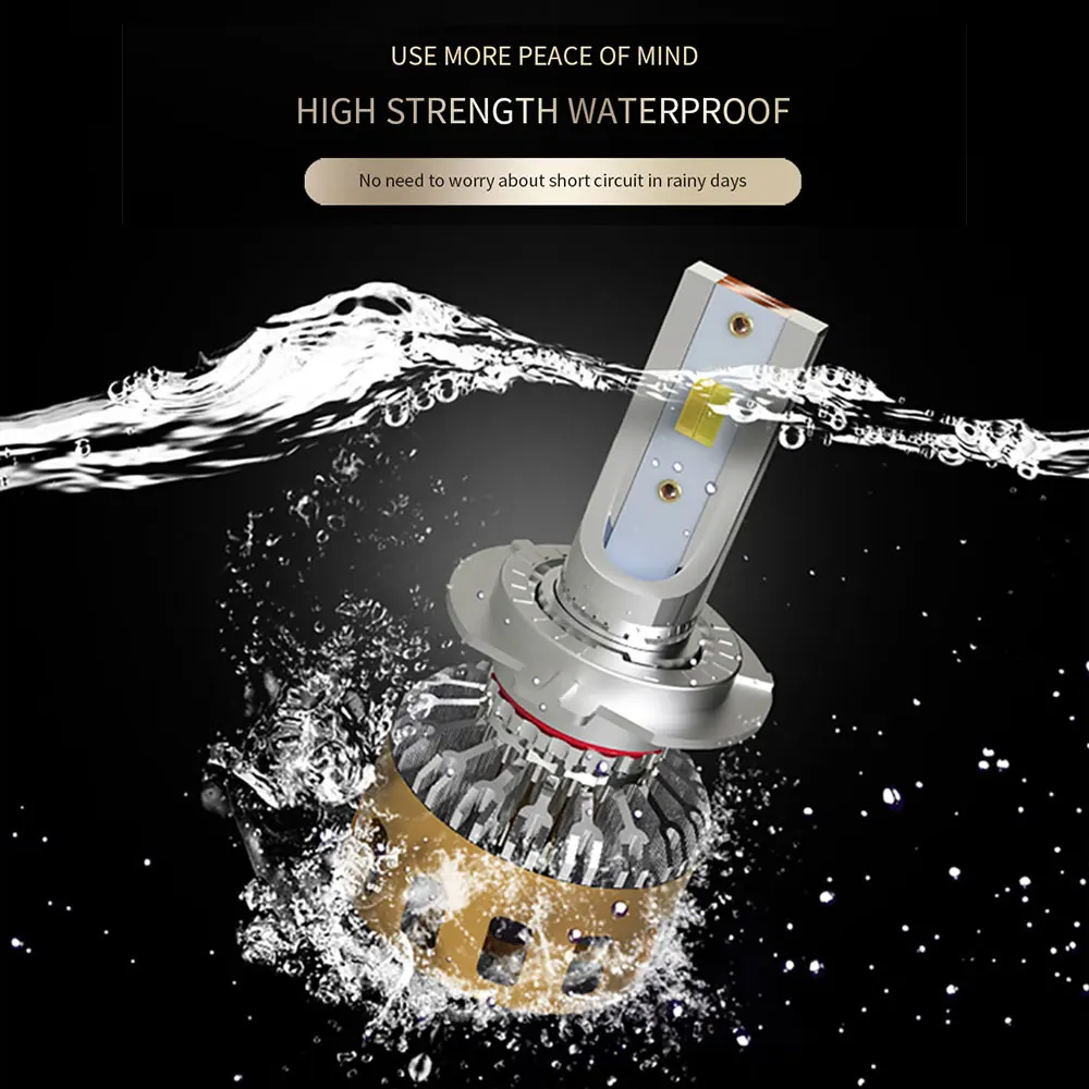 Головной светильник H4 led h7 h11 h1 h3 9005 hb3 9006 hb4 9012 hir2 880 881 h27 авто фары h7 светодиодные лампы Светильник 3000K 4300K 6000K 12V
