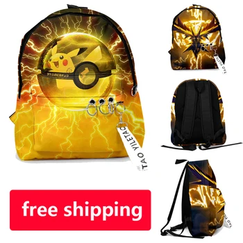 

Pokemon Backpack Pikachu School Bag Children's Kid's Shoulders Burden Reduction Student Backpack Cartoon Cute Bookbag Bag Gift