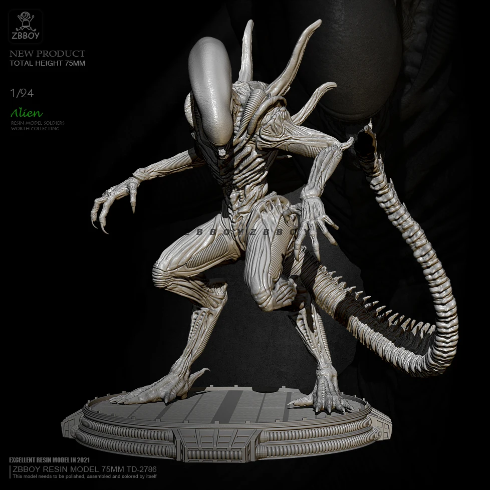 75mm 1/24 Resin model kits DIY figure self-assembled TD-2786 ...