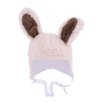 

Soft Winter Newborn Cute Warm Kids Girls Boys Baby Hat Rabbit Ear Design Hats Knitted Hemming Caps