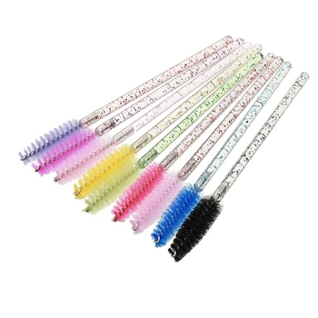 

50pcs Shiny Disposable Eyelash Brushes Applicator Wands Curler Brush Set Mascara Eyebrow Spoolers Comb Makeup Cosmetics Tool