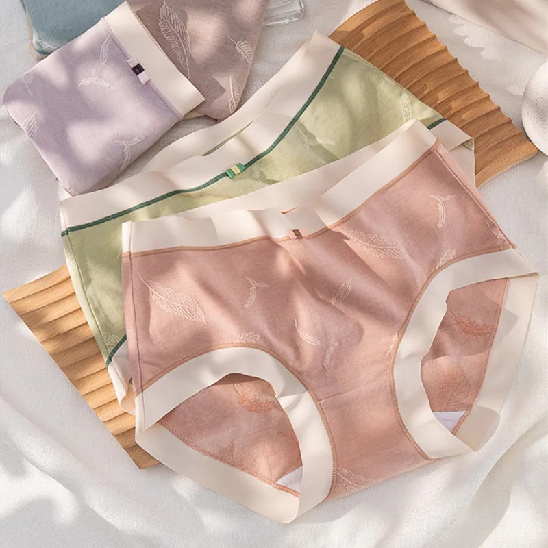 Soft Cotton Panties Women Underwear New Mid Rise Seamless Underpants Brief for Female Daily