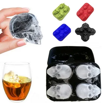 

Creative Skull Shape Ice Cube Maker DIY Ice Cube Tray Chocolate Mold Home Bar Party Cool Whiskey Wine Ice Cream Tool