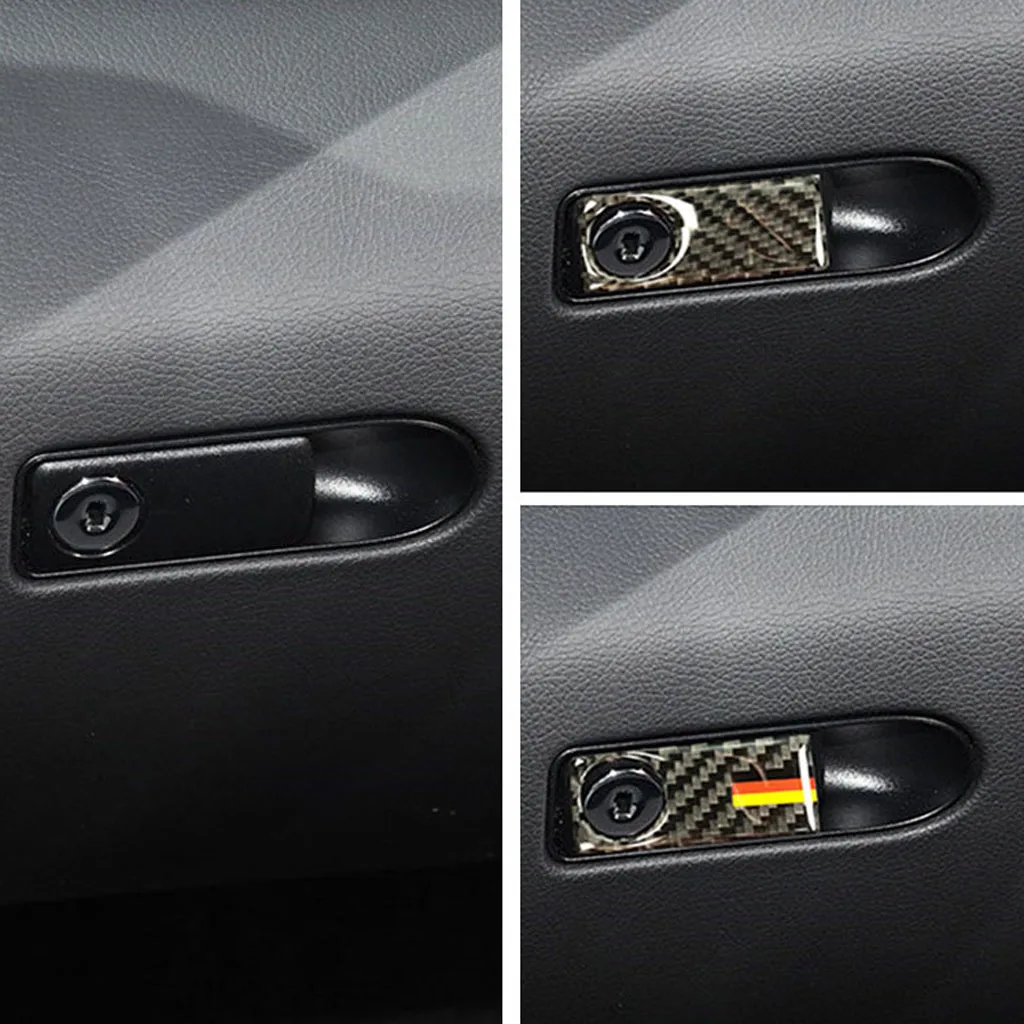 Co-pilot Storage Box Handle Bowl Cover Trim Stickers For Mercedes C Class