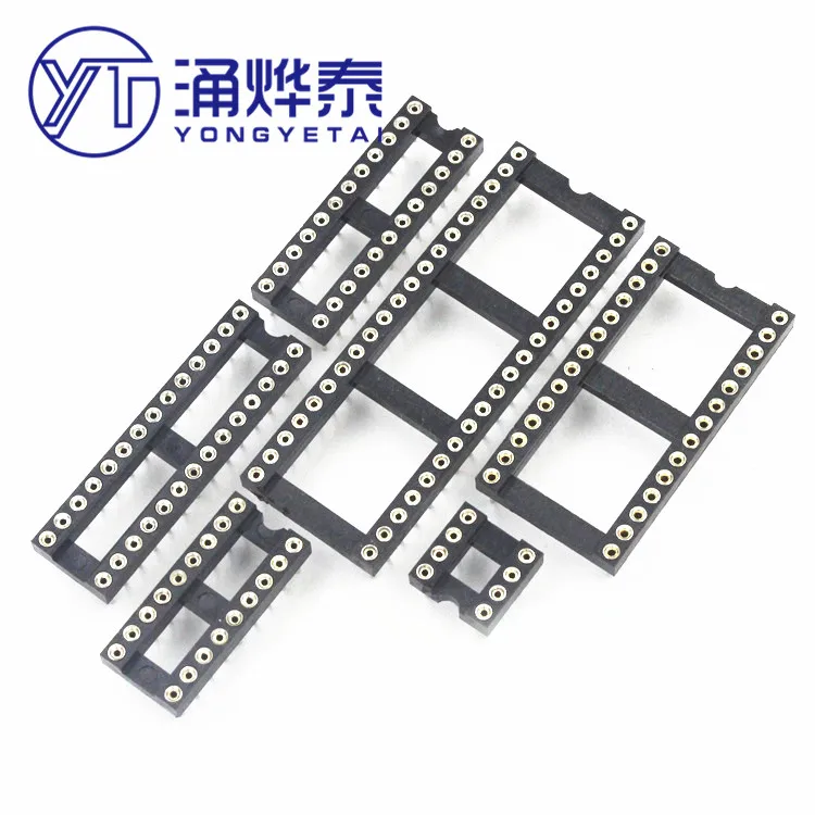 YYT 20PCS/stick Narrow body,DIP24 socket,Round hole seat,IC Block,24P socket, chip base