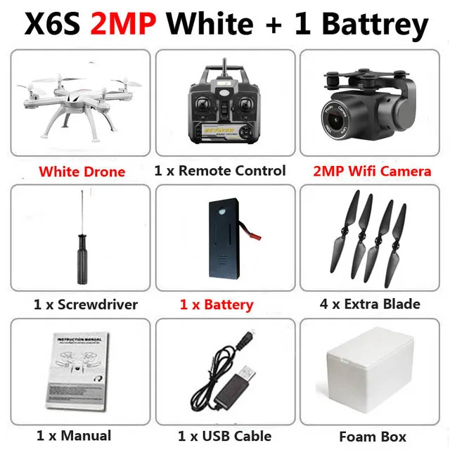 Дроны 4K камера HD Квадрокоптер WiFi FPV Дрон одна кнопка возврата давления воздуха фиксированная высота Hover RC вертолет селфи Дрон игрушки - Цвет: White 2MP 1 battery