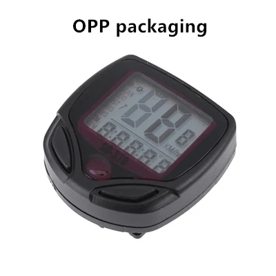 Opp package Велосипедный компьютер с ЖК-цифровым дисплеем Водонепроницаемый одометр для велосипеда Спидометр Велоспорт проводной хронометр аксессуары для верховой езды инструмент - Цвет: Opp package